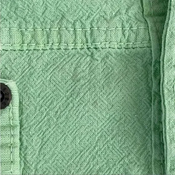 Honey Komb Vintage Kelly Lime Green Perma Shrunk Ezze Wear Cotton S/P - Picture 7 of 12